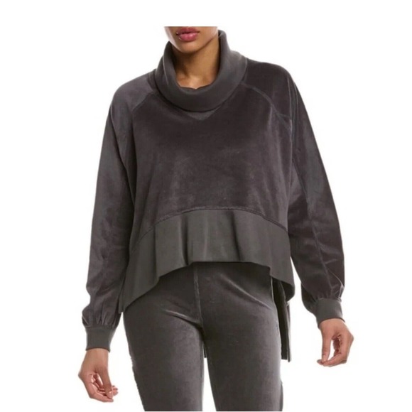 Free People Movement Cowl Neck High Low Last Chance Pullover Sweatshirt Gray XS - Picture 6 of 14